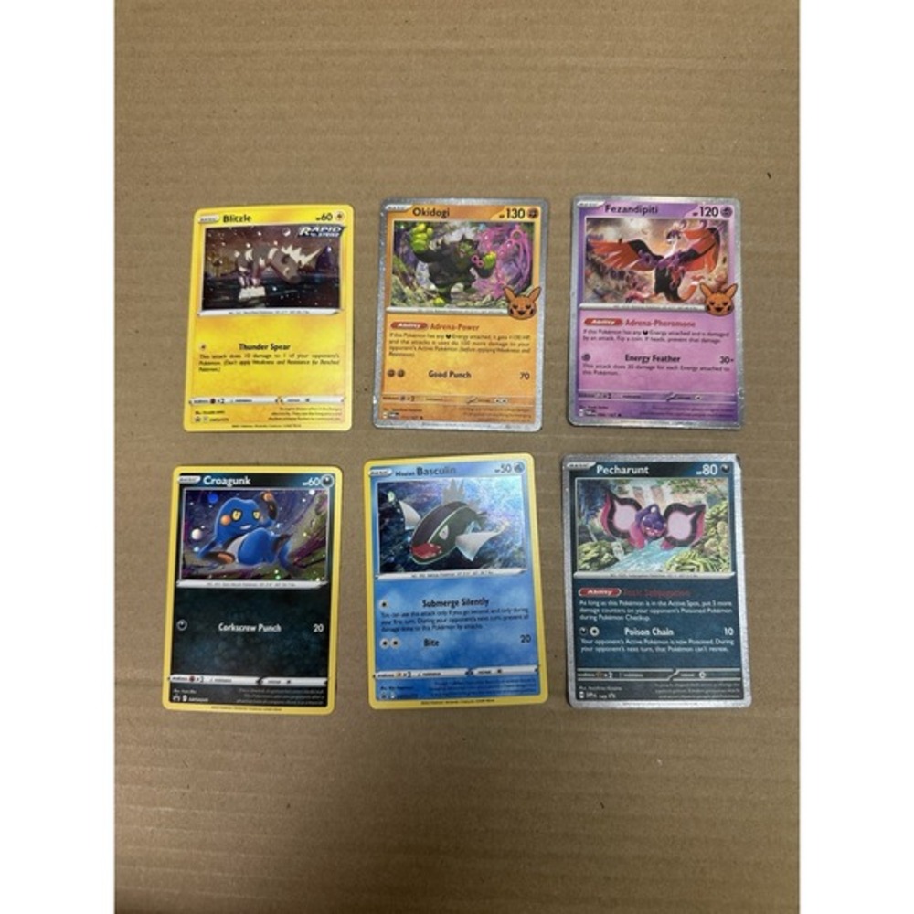 Lot of 6 pokemon fart swirls 🌀 One double swirl NM-Dmg promos holos